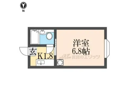 シティライフ高田(1K/2階)の間取り写真