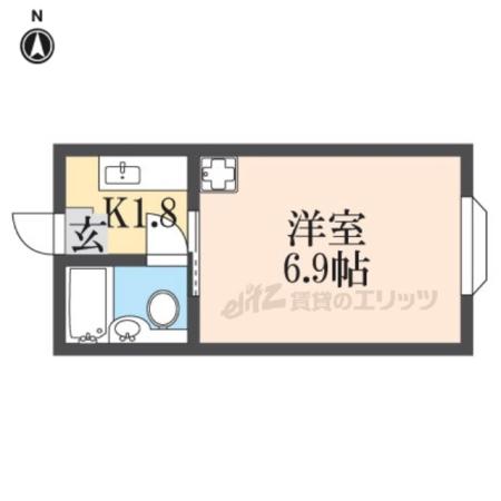 シティライフ高田(1K/2階)の間取り写真