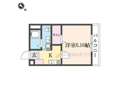 MSスクエア香里園(1K/8階)の間取り写真