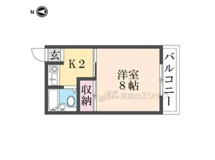 スポーリア今井(1K/4階)の間取り写真