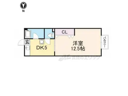 グリーンハイツオオタヤ(1DK/2階)の間取り写真