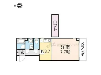 アメニティサンライズ(1K/1階)の間取り写真