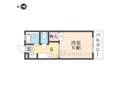 ウエスト21(1K/2階)の間取り写真