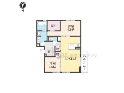 VIER CASA B(2LDK/2階)の間取り写真