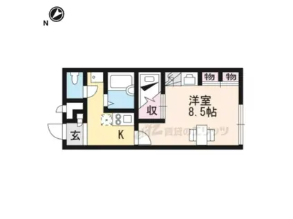 レオパレスチュラーティーダ(1K/1階)の間取り写真