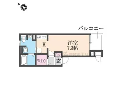 グラディート(ワンルーム/1階)の間取り写真