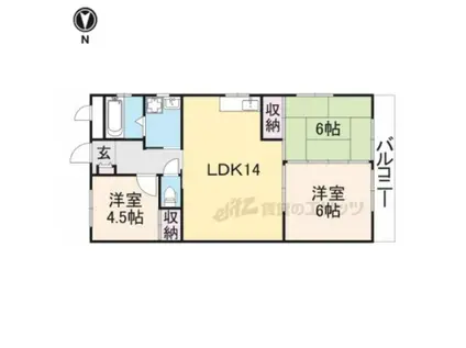 第二コーポ松川(3LDK/2階)の間取り写真