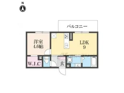 アビオン上賀茂(1LDK/2階)の間取り写真