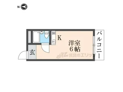 リヴェール王寺(ワンルーム/4階)の間取り写真