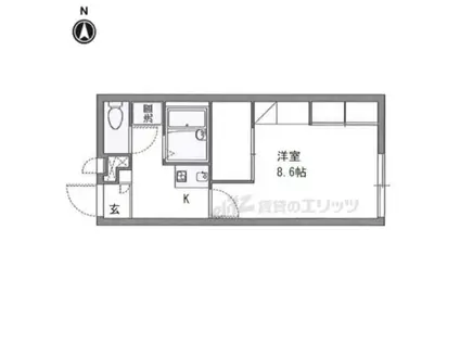 レオパレスサンガ(1K/1階)の間取り写真