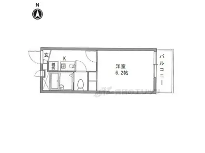 レオパレスオキツモ(1K/3階)の間取り写真
