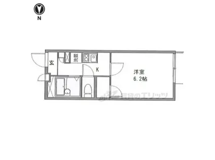 レオパレスフローリッシュ(1K/1階)の間取り写真