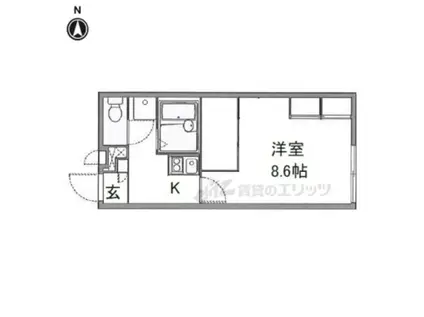 レオパレスルサルカ(1K/2階)の間取り写真