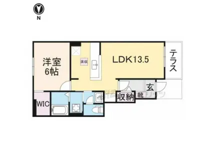 グランディールA(1LDK/1階)の間取り写真