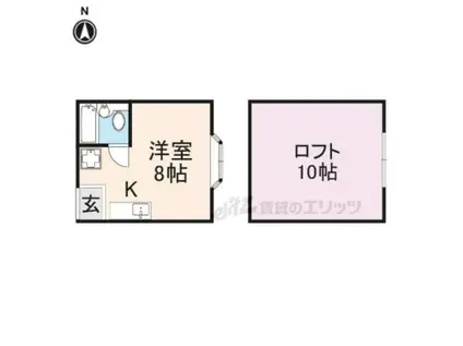 マイライム(ワンルーム/1階)の間取り写真