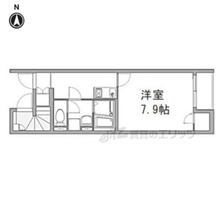 クレイノメゾンフルリール(1K/1階)の間取り写真