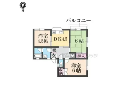 メゾン仁平(3K/2階)の間取り写真