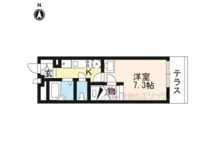 レオパレスサンマルク(1K/1階)の間取り写真