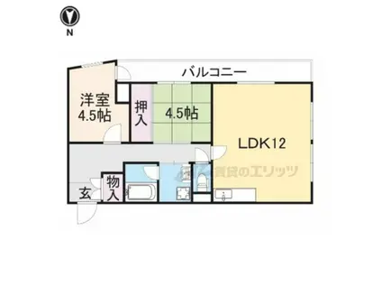 メゾン・デ・アムール(2LDK/2階)の間取り写真