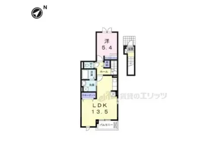 ルナ門真南 (1LDK/2階)の間取り写真