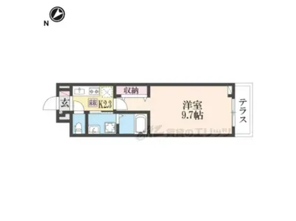 サニープレイス 一里山(1K/1階)の間取り写真