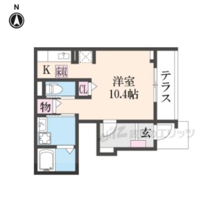 アザレアツインズ(ワンルーム/1階)の間取り写真
