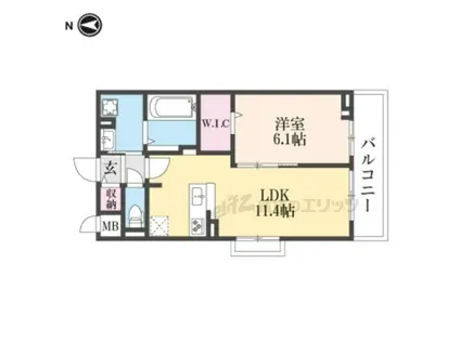 GL MINAKUCHI (1LDK/3階)の間取り写真