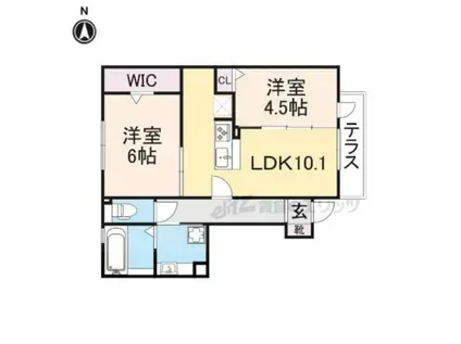 メゾンド・和(2LDK/1階)の間取り写真