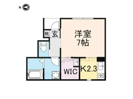 コーポ・クラージュ(1K/1階)の間取り写真