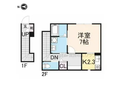 コーポ・クラージュ(1K/2階)の間取り写真