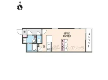 STANDZ金閣寺前(ワンルーム/3階)の間取り写真