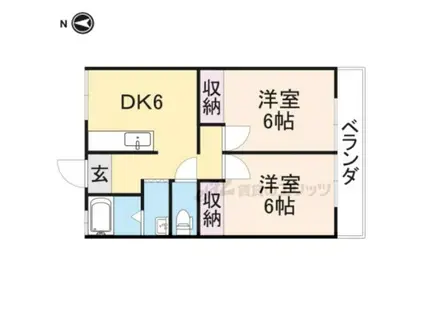 さくらマンション(2DK/3階)の間取り写真