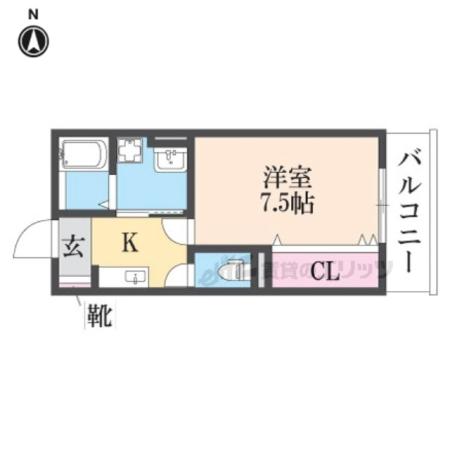 オーク永和(1K/3階)の間取り写真
