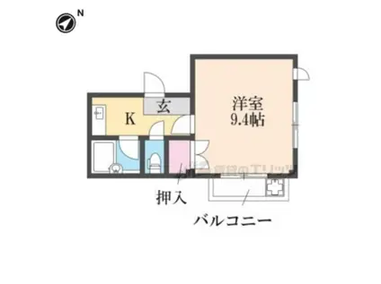 東海道本線 南彦根駅 徒歩48分 2階建 築28年(1K/1階)の間取り写真