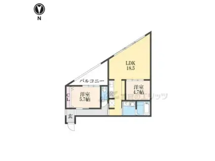 AYM下鴨(2LDK/3階)の間取り写真