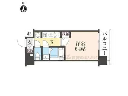 東海道本線 西大路駅 徒歩10分 10階建 新築(1K/5階)の間取り写真