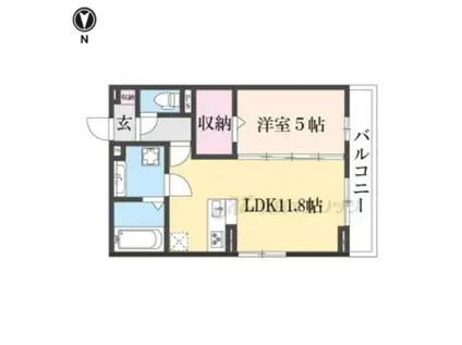 アヴェンタドール ドゥーエ(1LDK/3階)の間取り写真