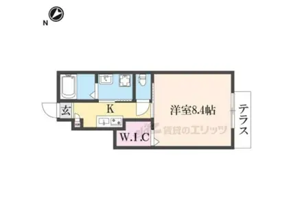 BELLISSIMO(1K/1階)の間取り写真