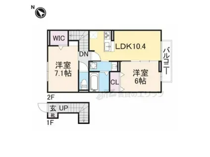 BELA SUNO(2LDK/2階)の間取り写真