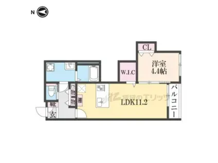 STANDREWS(1LDK/2階)の間取り写真