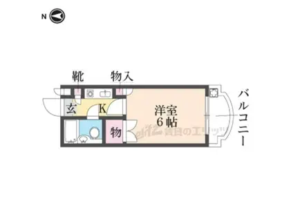 オークマンションおおみや(1K/3階)の間取り写真