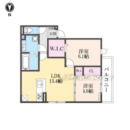 D-RESIDENCE東寺(2LDK/3階)の間取り写真