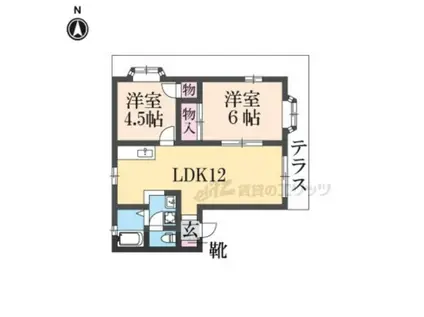 ベルメゾン(2LDK/1階)の間取り写真