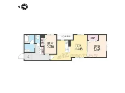 シャーメゾンライズONE(1LDK/2階)の間取り写真