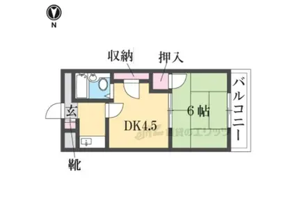 マンションプレザント(1DK/9階)の間取り写真