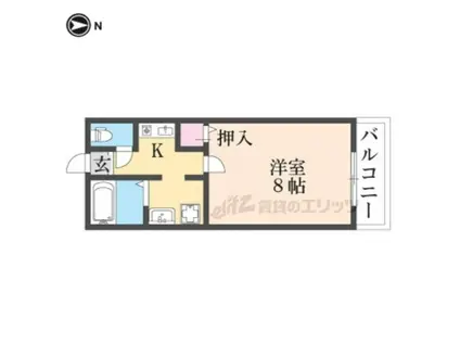 ベルテンポ3号館(1K/1階)の間取り写真