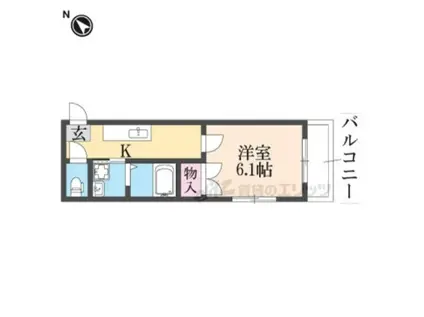 FFコーポひらた(1K/2階)の間取り写真