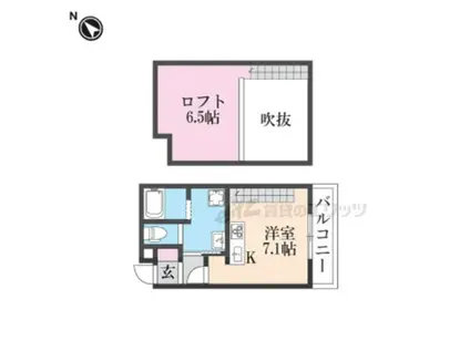 WANARI(1K/2階)の間取り写真