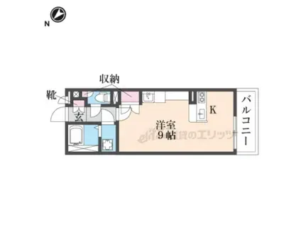 ミランダ浪華(ワンルーム/3階)の間取り写真