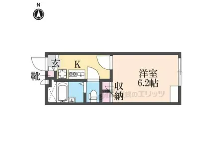 レオパレスH&K(1K/1階)の間取り写真